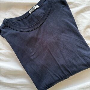 Buck Mason Pima Slim Crew, women’s, size XL, Dark Navy